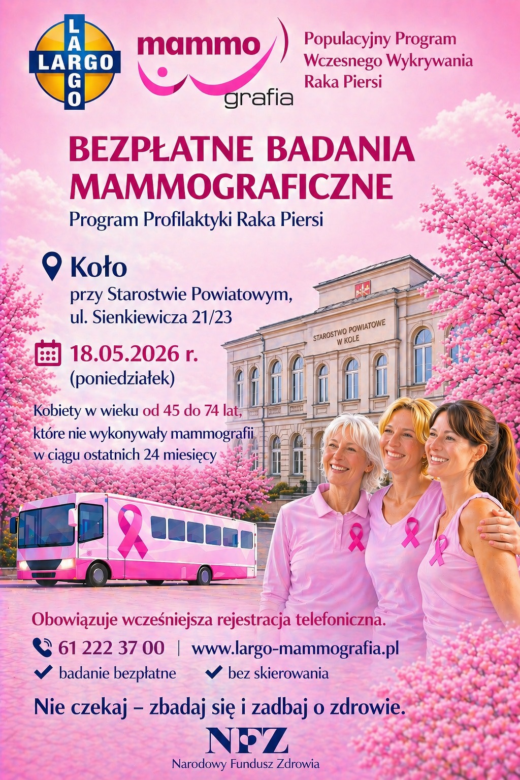 BEZPŁATNE BADANIA MAMMOGRAFICZNE!!!