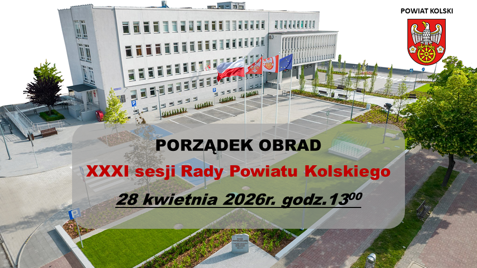 Zdjęcie do Porządek obrad XXXI sesji Rady Powiatu Kolskiego