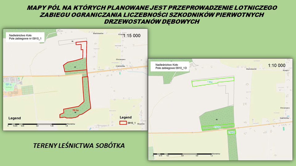 Zdjęcie do Zabiegi agrolotniczne na terenie leśnictwa Sobótka