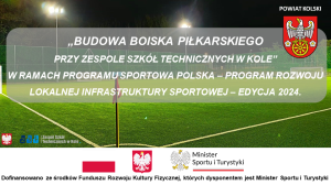 Zdjęcie: Powiat Kolski podpisał umowę na budowę boiska piłkarskiego przy ZST w Kole