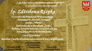 Zdjęcie: Odeszła do wieczności pozostawiając po sobie piękne świadectwo życia....