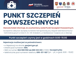Zdjęcie: PUNKT SZCZEPIEŃ POWSZECHNYCH 