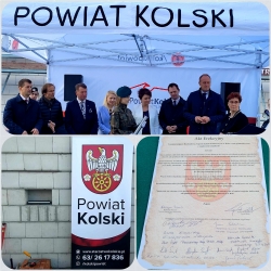 Zdjęcie: Wmurowanie Aktu Erekcyjnego w kamień węgielny przy ZST w Kole.