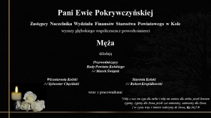 Zdjęcie: Wyrazy głębokiego współczucia...