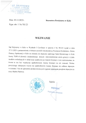 Zdjęcie: Sąd Rejonowy w Kole - WEZWANIE dot. spawy I Ns 781/23