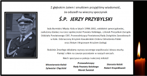 Zdjęcie: Z głębokim smutkiem żegnamy Ś. P. Jerzego Przybylskiego