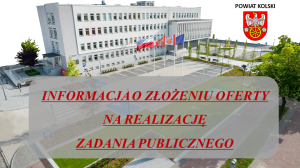 Zdjęcie: Informacja o złożeniu oferty na realizację zadania publicznego