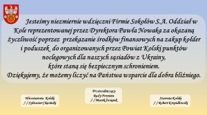 Zdjęcie: Podziękowania za okazaną pomoc sąsiadom z Ukrainy