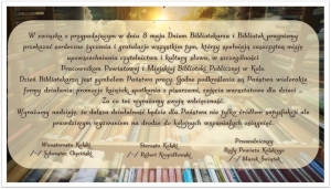 Zdjęcie: DZIEŃ BIBLIOTEKARZA I BIBLIOTEK!!!