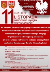 Zdjęcie: Odwołana oficjalna część obchodów Narodowego Święta Niepodległości! 