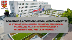 Zdjęcie: OGŁOSZENIE  O II PRZETARGU USTNYM NIEOGRANICZONYM