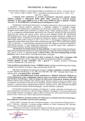 Zdjęcie: OGŁOSZENIE O PRZETARGU!!!