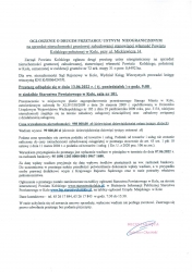 Zdjęcie: OGŁOSZENIE O DRUGIM PRZETARGU USTNYM  NIEOGRANICZONYM                     