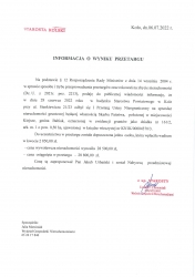 Zdjęcie: INFORMACJA  O  WYNIKU  PRZETARGU