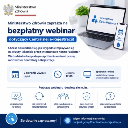 Zdjęcie: Zapraszamy na bezpłatny webinar o Centralnej e-Rejestracji!