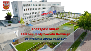 Zdjęcie: Porządek obrad XXII sesji Rady Powiatu Kolskiego